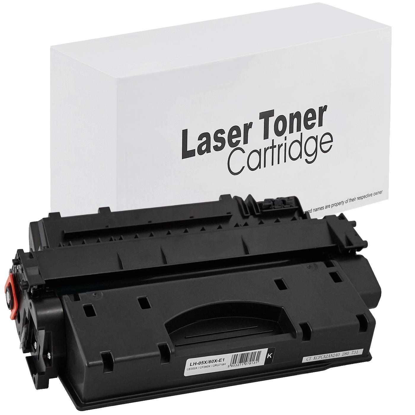 съвместима тонер касета за принтери и печатащи устройства на Hewlett Packard (HP) LaserJet PRO 400 M 401 DNE HP-05X/80X | CE505X / CF280X / CRG719H / CEXV40. Ниски цени, прецизно изпълнение, високо качество.