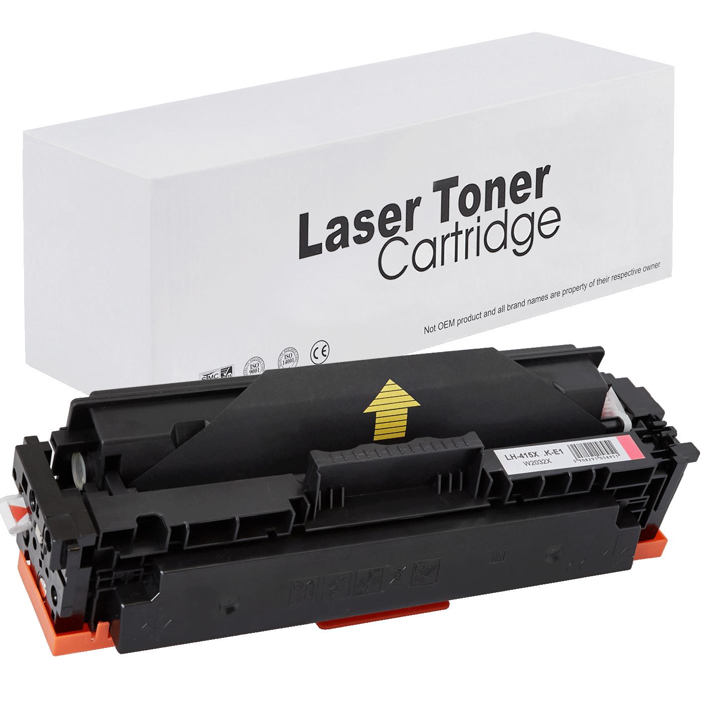 Съвместима тонер касета (без чип) за принтери и печатащи устройства на Hewlett Packard (HP) Color LaserJet Pro M454dn Toner HP-415XM.K | no chip | W2033X / CRG055. Ниски цени, прецизно изпълнение, високо качество.