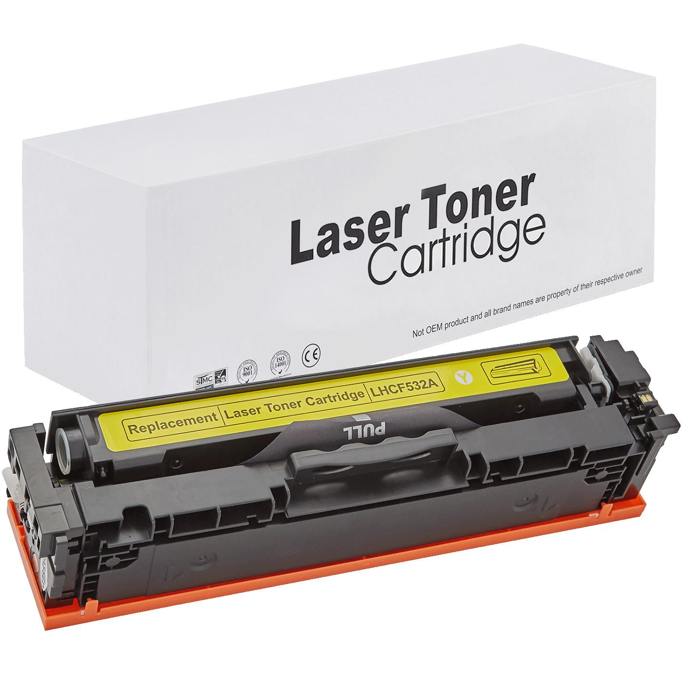 съвместима тонер касета за принтери и печатащи устройства на Hewlett Packard (HP) COLOR LASERJET PRO MFP M180 Toner HP-CF532A | CF532A. Ниски цени, прецизно изпълнение, високо качество.
