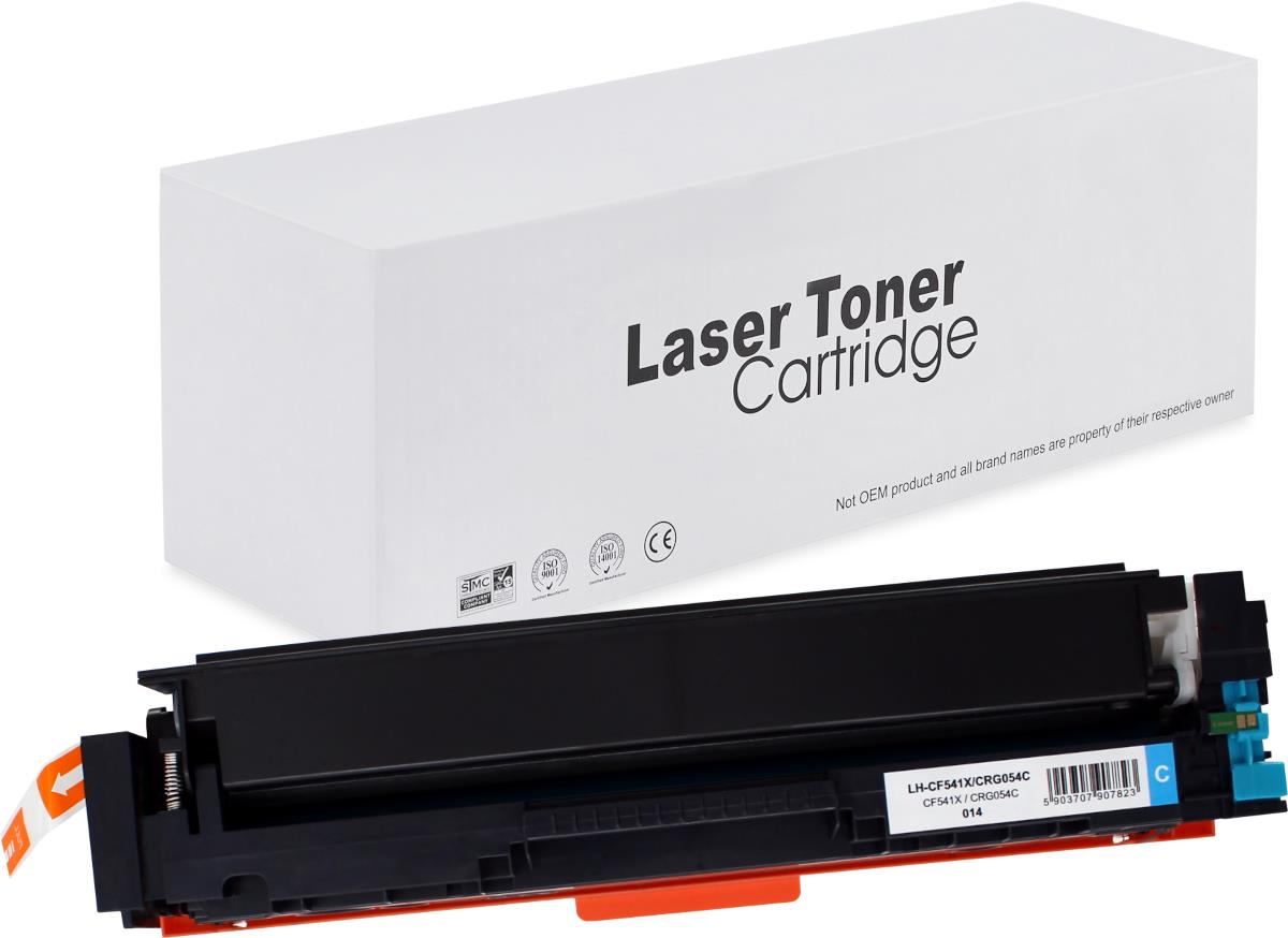 съвместима тонер касета за принтери и печатащи устройства на Hewlett Packard (HP) COLOR LASERJET PRO M281FDW Toner HP-CF541X/CRG054C | CF541X / CRG054C. Ниски цени, прецизно изпълнение, високо качество.