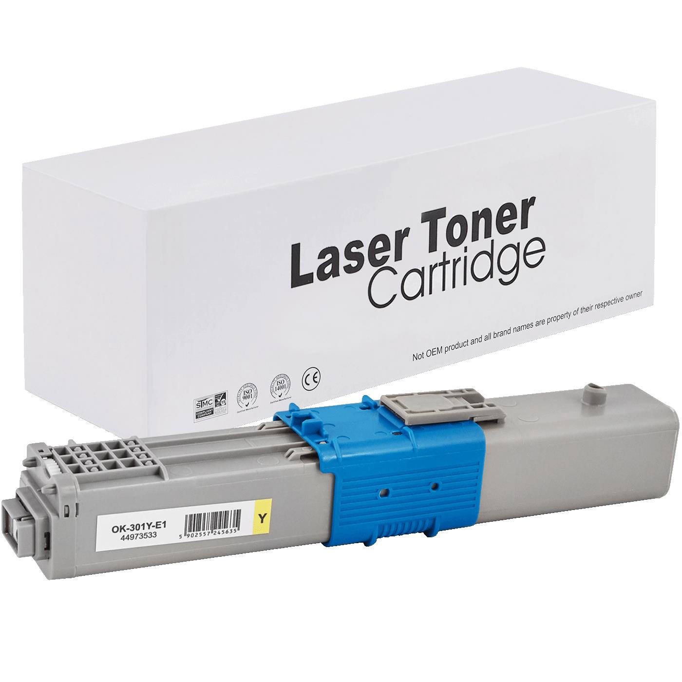 съвместима тонер касета за принтери и печатащи устройства на Oki 321DN Toner OK-301Y | 44973533. Ниски цени, прецизно изпълнение, високо качество.