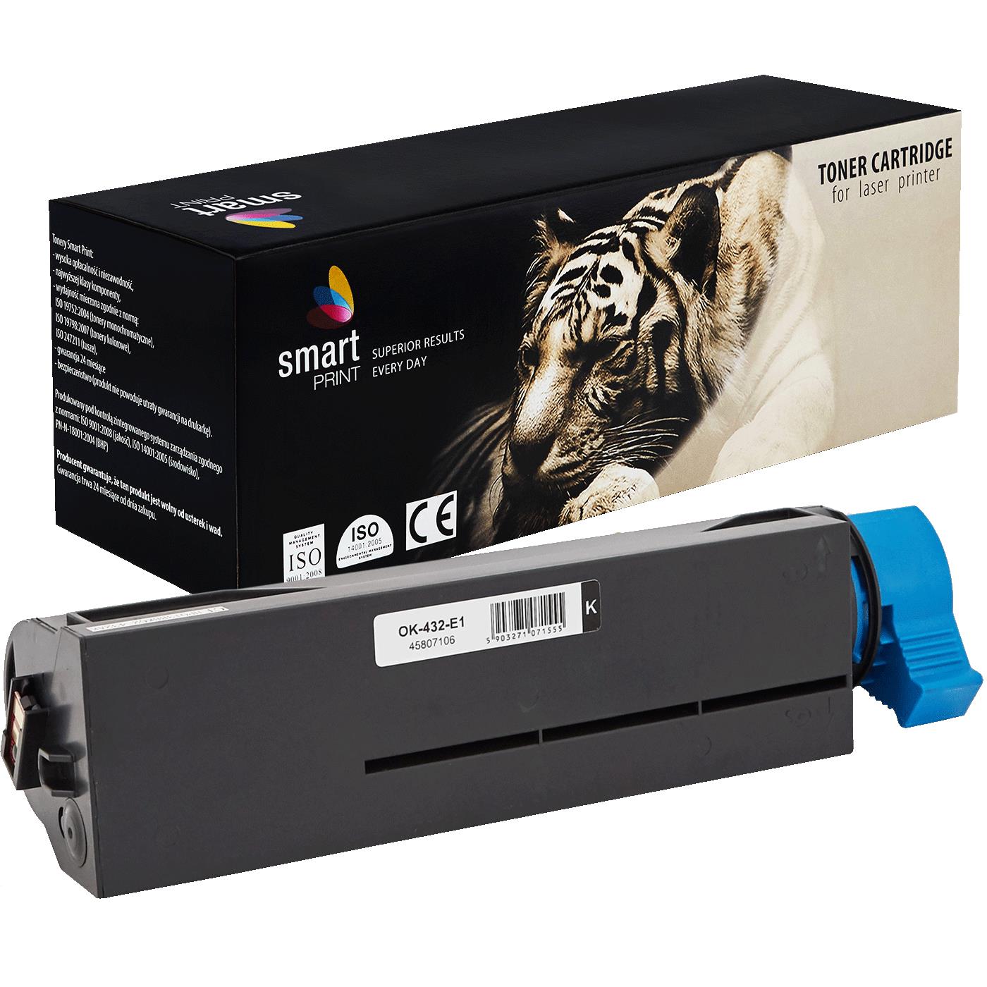 съвместима тонер касета за принтери и печатащи устройства на Oki B 412 DN Toner OK-432 | 45807106. Ниски цени, прецизно изпълнение, високо качество.