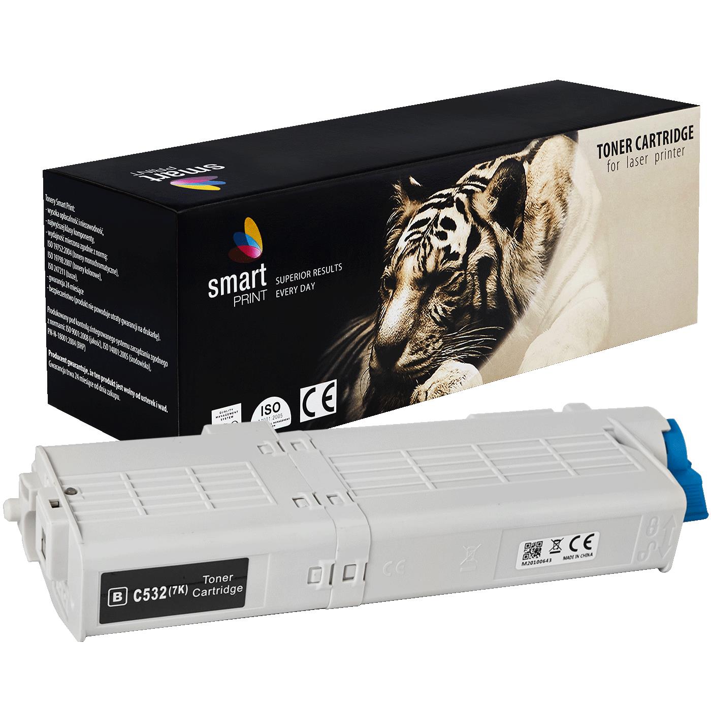 съвместима тонер касета за принтери и печатащи устройства на Oki Oki: C532, C542, MC563, MC573, ,  new new Toner OK-C532B | 46490608. Ниски цени, прецизно изпълнение, високо качество.