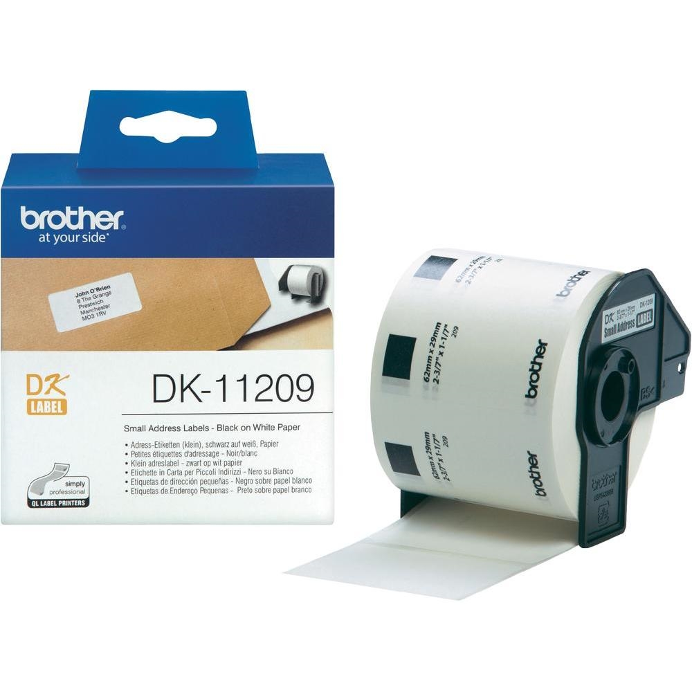 етикети за принтери и печатащи устройства на Brother QL-820NW Brother DK-11209 Етикети (Black on White). Ниски цени, прецизно изпълнение, високо качество.