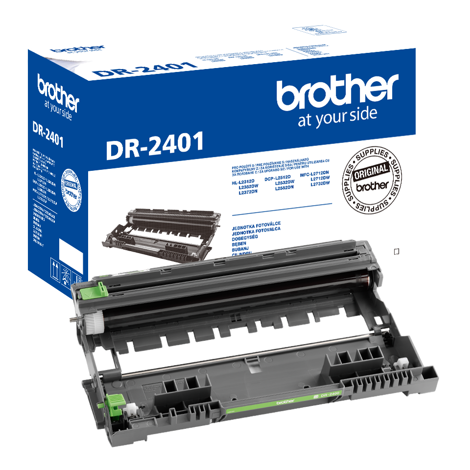 Оригинален барабанен модул за принтери и печатащи устройства на Brother MFC L2712DN DR-2401. Ниски цени, прецизно изпълнение, високо качество.