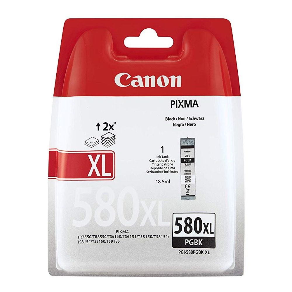 Оригинална мастилена касета (глава, патрон, мастилница) за принтери и печатащи устройства на Canon Pixma TS705 PGI-580XL PGBK. Ниски цени, прецизно изпълнение, високо качество.