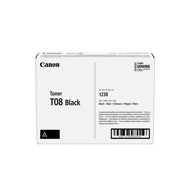 Оригинална тонер касета за принтери и печатащи устройства на Canon i-SENSYS X 1238i Canon Cartridge T08 оригинална тонер касета. Ниски цени, прецизно изпълнение, високо качество.