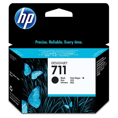 Оригинална мастилена касета (глава, патрон, мастилница) за принтери и печатащи устройства на Hewlett Packard (HP) Designjet T120 CZ133A No 711bk. Ниски цени, прецизно изпълнение, високо качество.