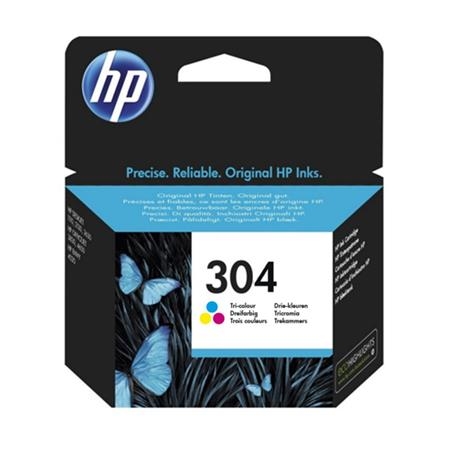 Оригинална мастилена касета (глава, патрон, мастилница) за принтери и печатащи устройства на Hewlett Packard (HP) DeskJet 2620 All-in-one N9K05AE No 304col. Ниски цени, прецизно изпълнение, високо качество.