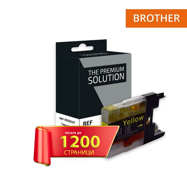 патрон, мастилена касета-глава, мастилница за принтери и печатащи устройства на Brother MFC J430W LC1220-1240-1280XL-Y. Ниски цени, прецизно изпълнение, високо качество.