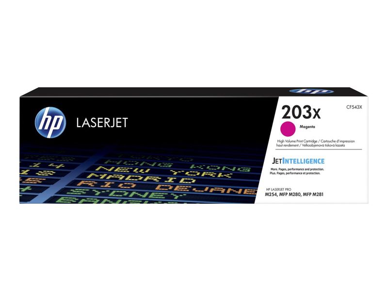 Оригинална тонер касета за принтери и печатащи устройства на Hewlett Packard (HP) Color LaserJet Pro MFP M280nw CF543X, No 203X. Ниски цени, прецизно изпълнение, високо качество.