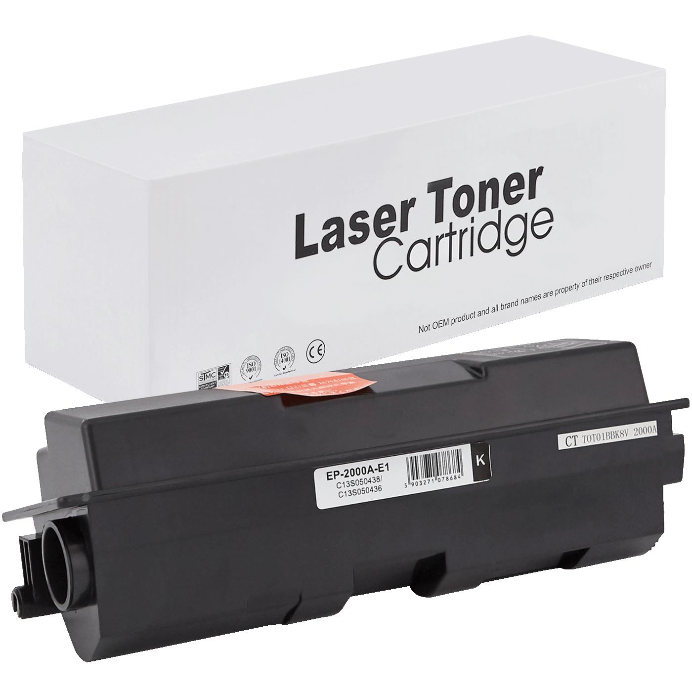 съвместима тонер касета за принтери и печатащи устройства на Epson Aculaser M 2000 Toner EP-2000A | C13S050438 / C13S050436. Ниски цени, прецизно изпълнение, високо качество.