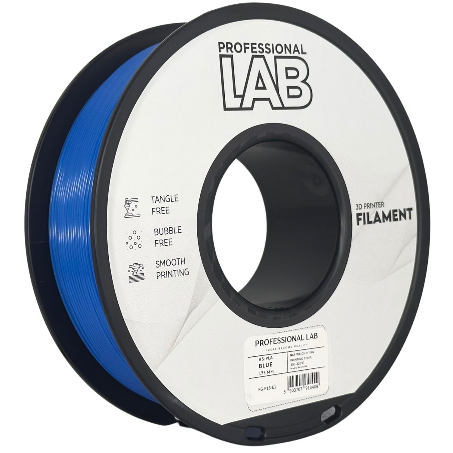 филамент за 3D принтери за принтери и печатащи устройства на 3D print Filament филамент за 3D принтери HS-PLA blue 1кг. син HS-PLA blue, Prof. Lab.  цнимка 2.