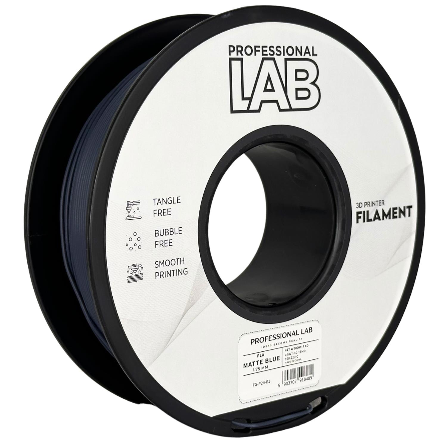филамент за 3D принтери за принтери и печатащи устройства на 3D print Filament филамент за 3D принтери PLA matte blue 1кг. матово син PLA matte blue, Prof. Lab.  цнимка 2.