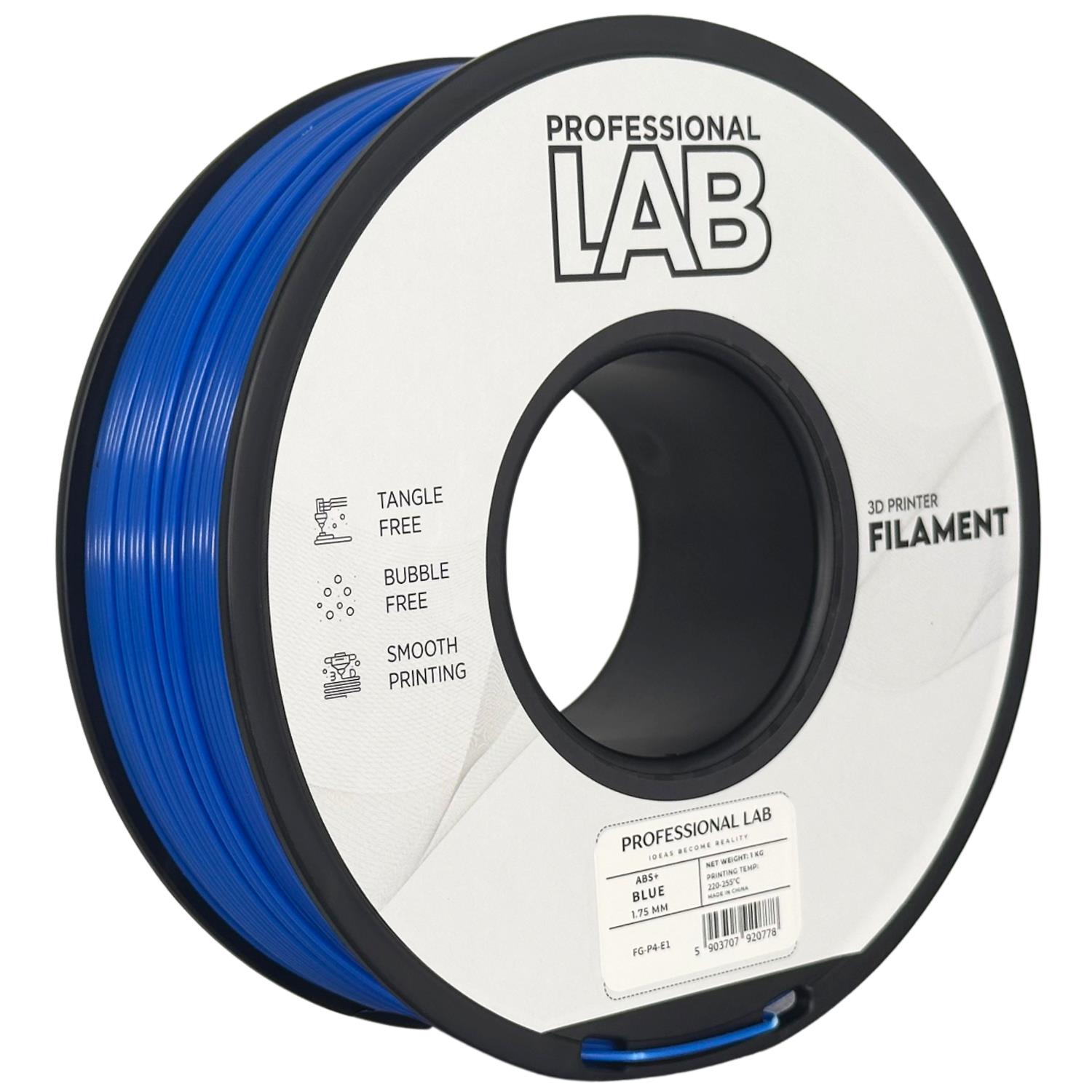 филамент за 3D принтери за принтери и печатащи устройства на 3D print Filament филамент за 3D принтери ABS+ 1кг син, blue ABS+ blue, Prof. Lab. Ниски цени, прецизно изпълнение, високо качество.