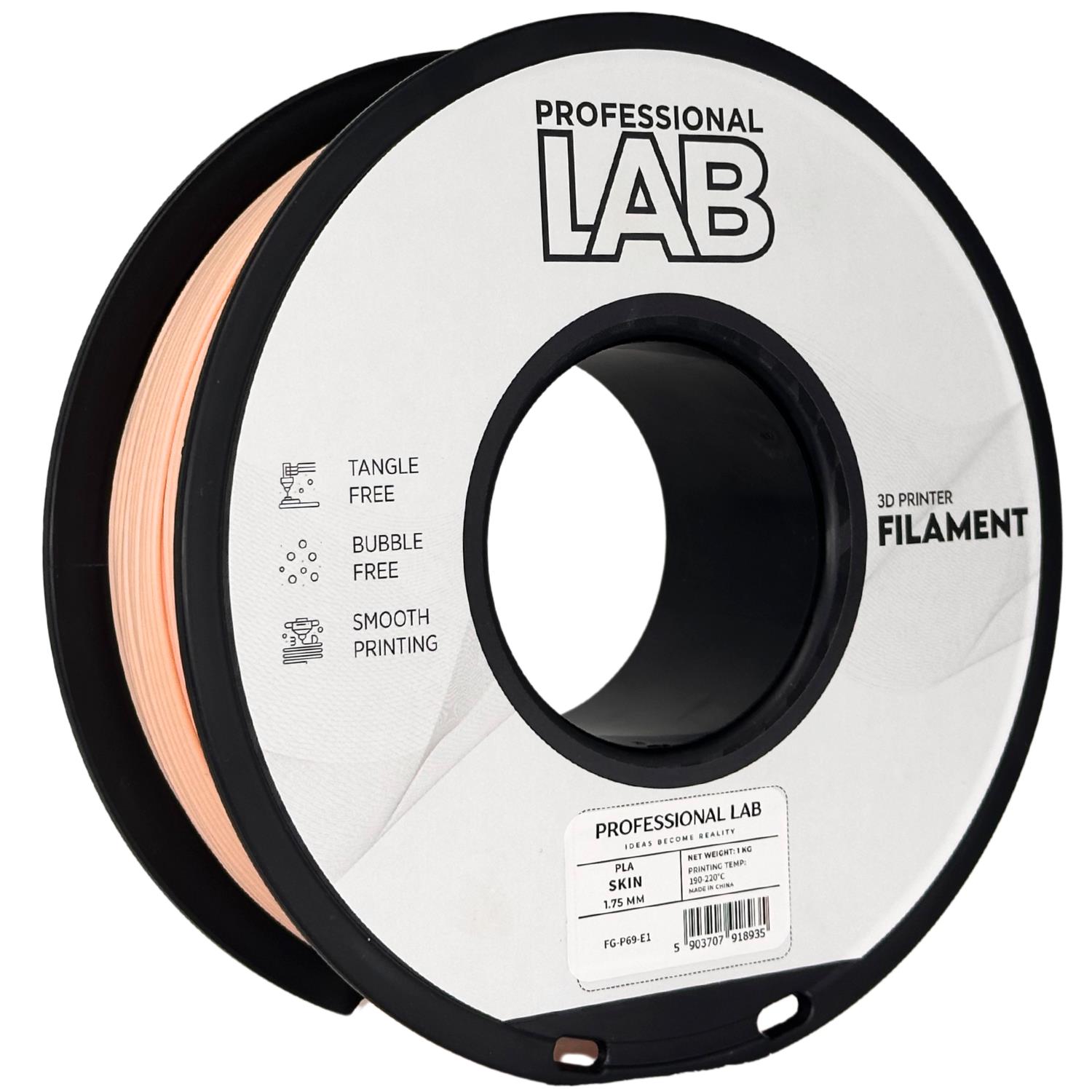 филамент за 3D принтери за принтери и печатащи устройства на 3D print Filament филамент за 3D принтери PLA skin 1кг. телесен PLA skin, Prof. Lab.  цнимка 2.
