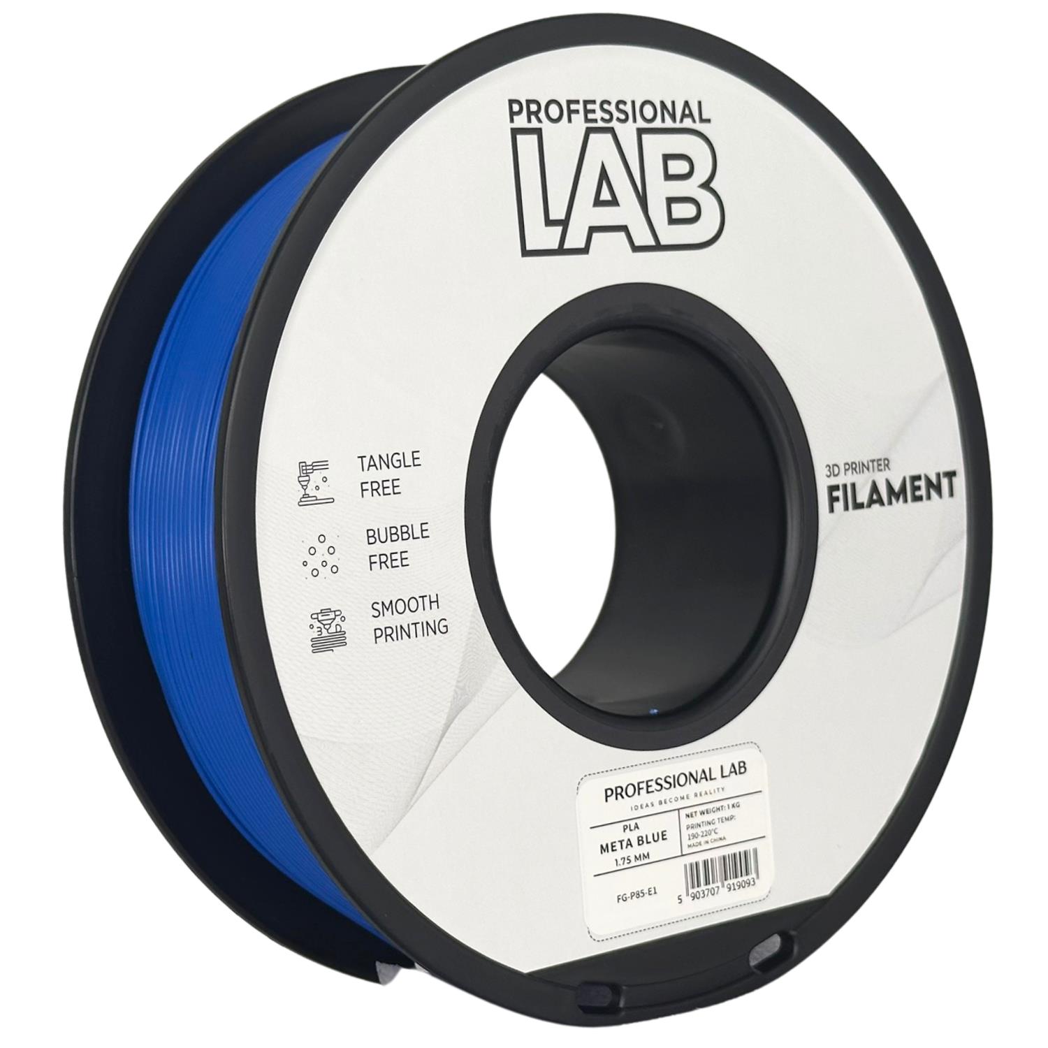 филамент за 3D принтери за принтери и печатащи устройства на 3D print Filament филамент за 3D принтери PLA meta blue 1кг мета син PLA meta blue, Prof. Lab.  цнимка 2.