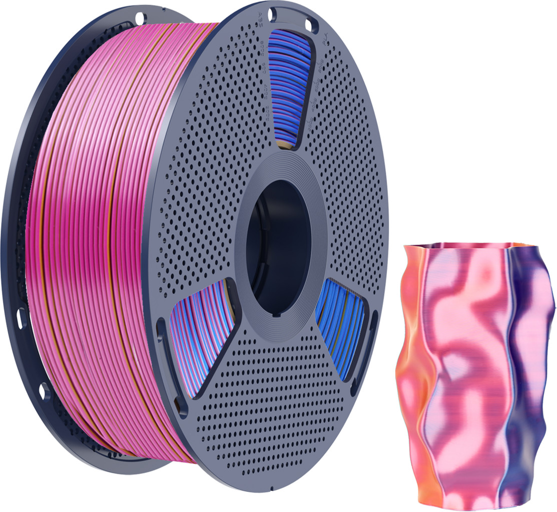 филамент за 3D принтери за принтери и печатащи устройства на 3D print Filament филамент за 3D принтери Silk PLA Tri Color red yellow blue 1кг трицветен: червен, жълт, син Silk PLA Tri Color red yellow blue, Smart. Ниски цени, прецизно изпълнение, високо качество.