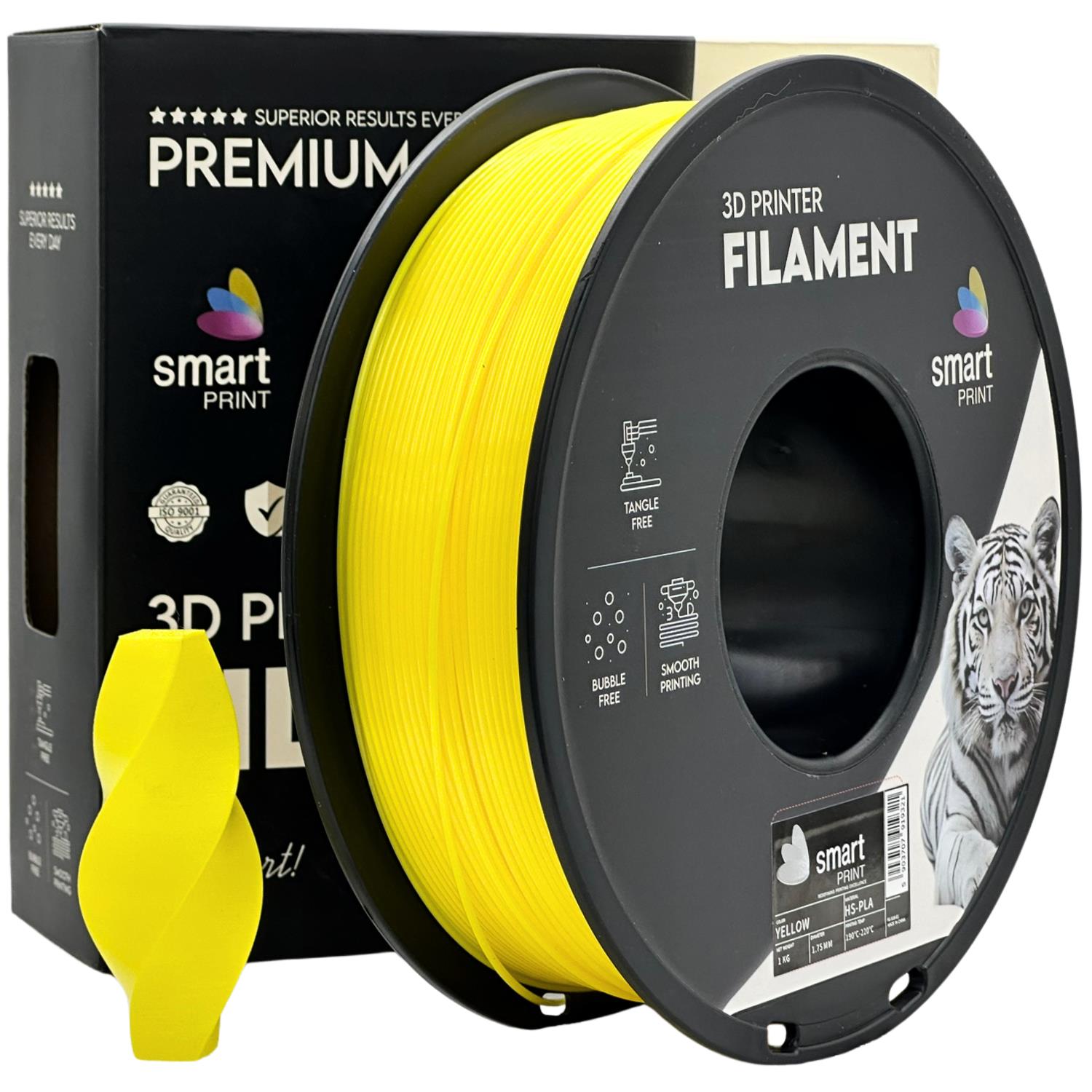 филамент за 3D принтери за принтери и печатащи устройства на 3D print Filament филамент за 3D принтери HS-PLA yellow 1кг жълт HS-PLA yellow, Smart Print. Ниски цени, прецизно изпълнение, високо качество.