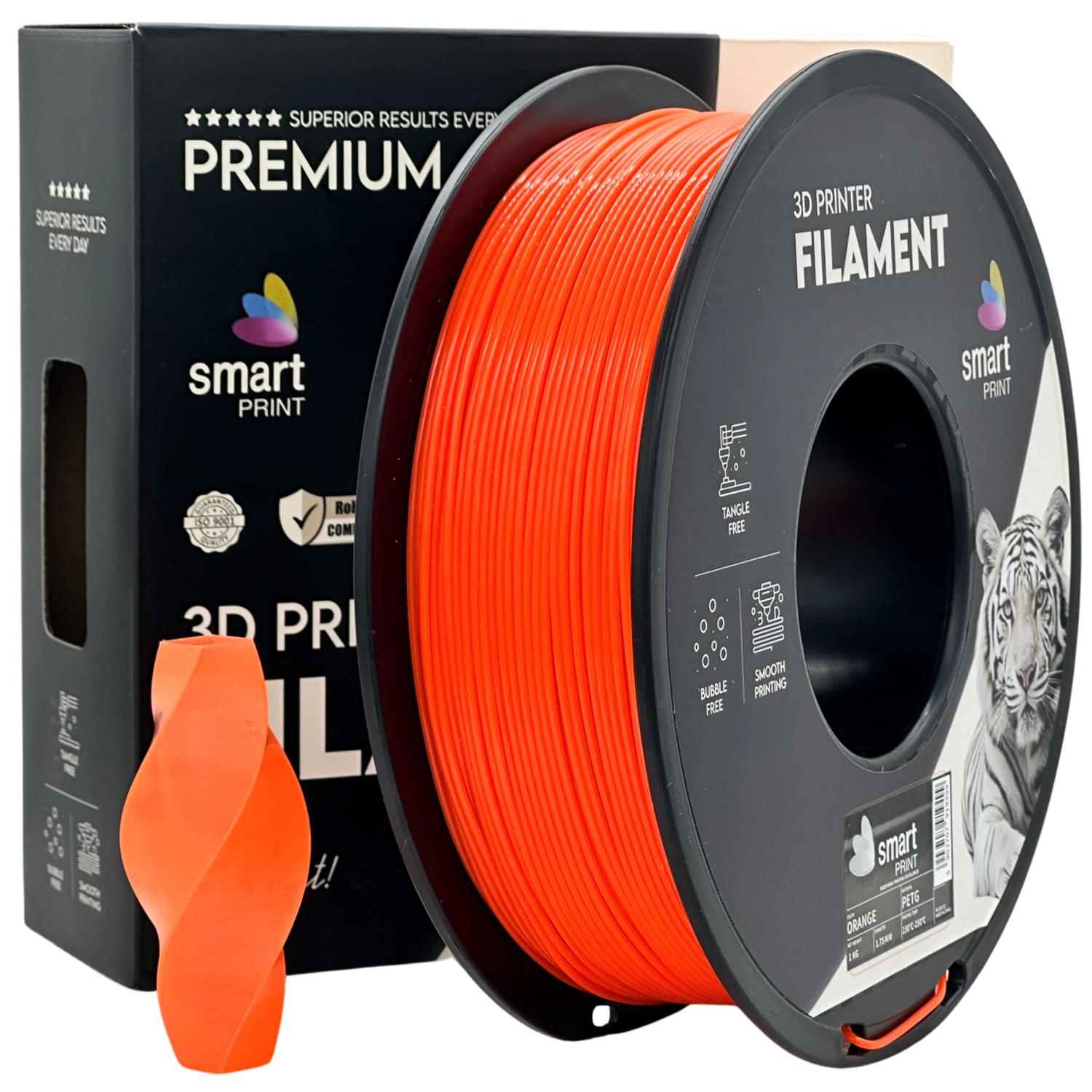 филамент за 3D принтери за принтери и печатащи устройства на 3D print Filament филамент за 3D принтери PETG orange 1кг оранжев PETG orange, Smart. Ниски цени, прецизно изпълнение, високо качество.