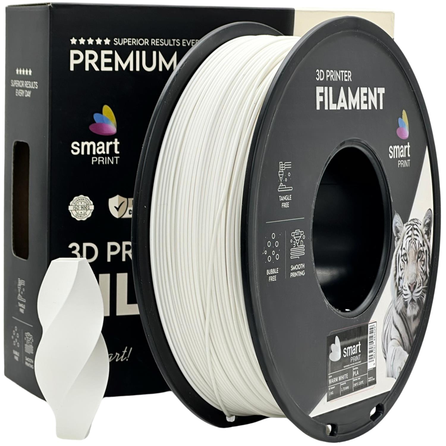 филамент за 3D принтери за принтери и печатащи устройства на 3D print Filament филамент за 3D принтери PLA warm white 1 кг топло бяло PLA warm white, Smart Print. Ниски цени, прецизно изпълнение, високо качество.