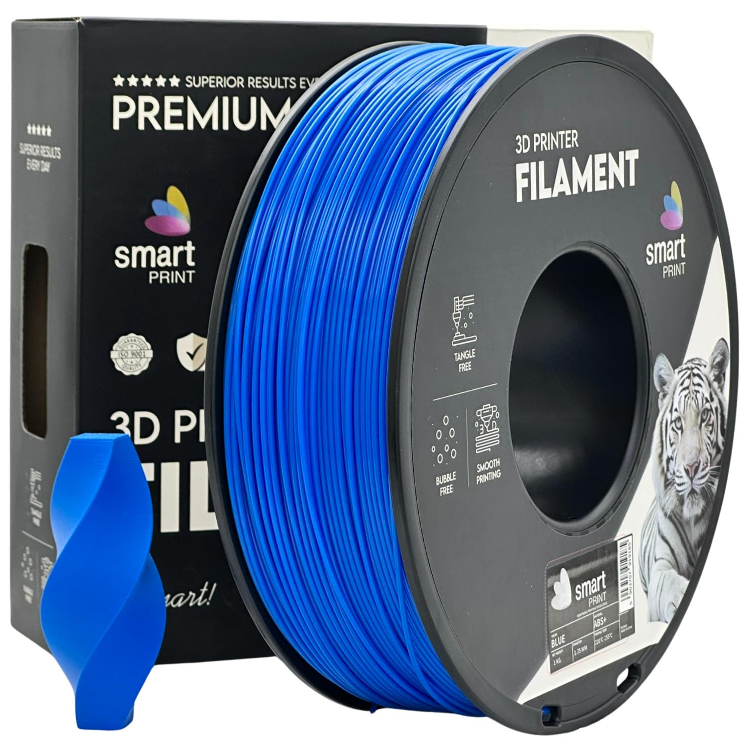 филамент за 3D принтери за принтери и печатащи устройства на 3D print Filament филамент за 3D принтери ABS+ 1kg blue ABS+ blue, Smart Print. Ниски цени, прецизно изпълнение, високо качество.