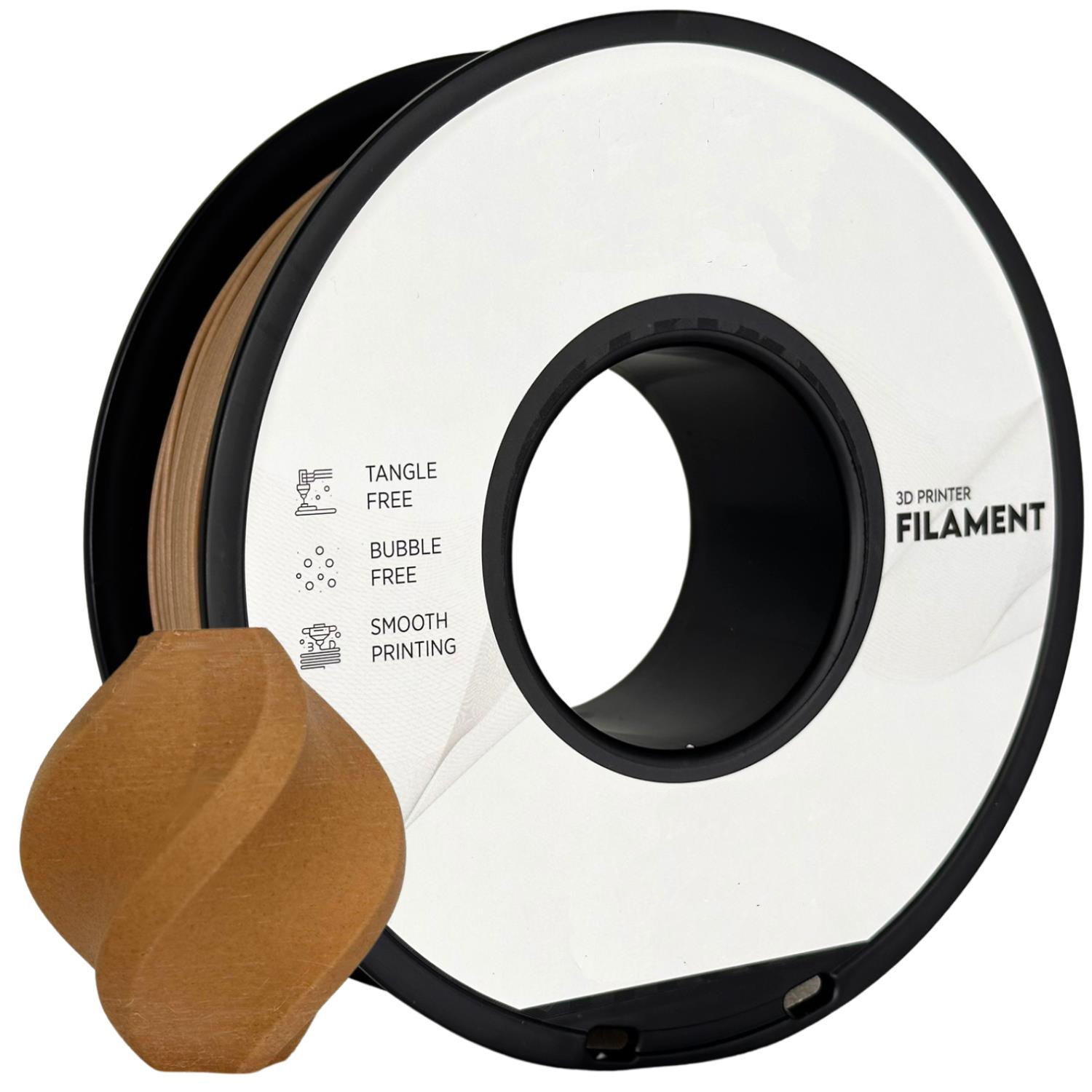 филамент за 3D принтери за принтери и печатащи устройства на 3D print Filament филамент за 3D принтери PLA wood black walnut 1кг. дърво, черно PLA wood black walnut, Smart Print. Ниски цени, прецизно изпълнение, високо качество.