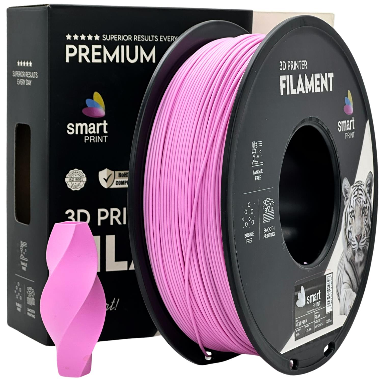 филамент за 3D принтери за принтери и печатащи устройства на 3D print Filament филамент за 3D принтери PLA+ new pink 1кг розов PLA+ new pink, Smart. Ниски цени, прецизно изпълнение, високо качество.