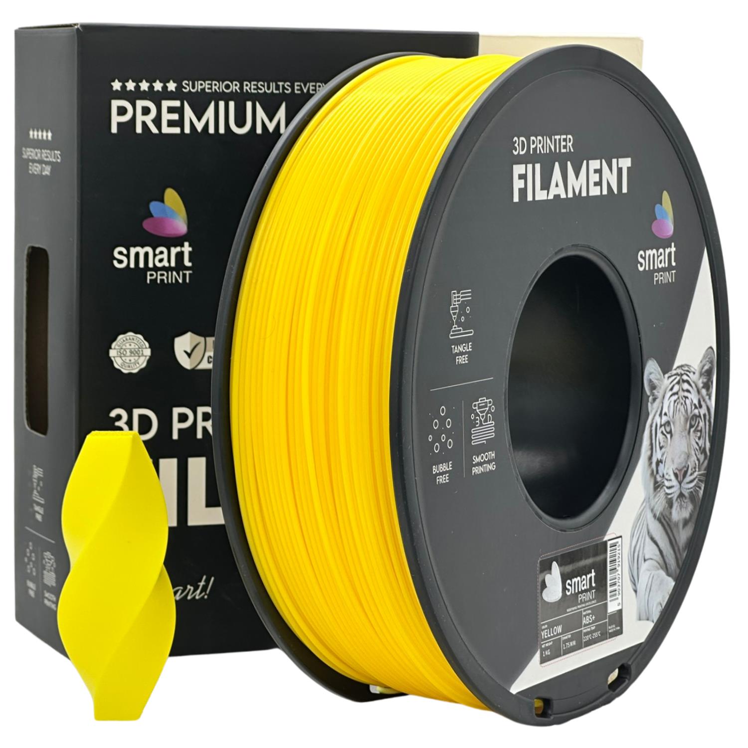 филамент за 3D принтери за принтери и печатащи устройства на 3D print Filament филамент за 3D принтери ABS+ жълт 1кг ABS+ yellow, Smart. Ниски цени, прецизно изпълнение, високо качество.