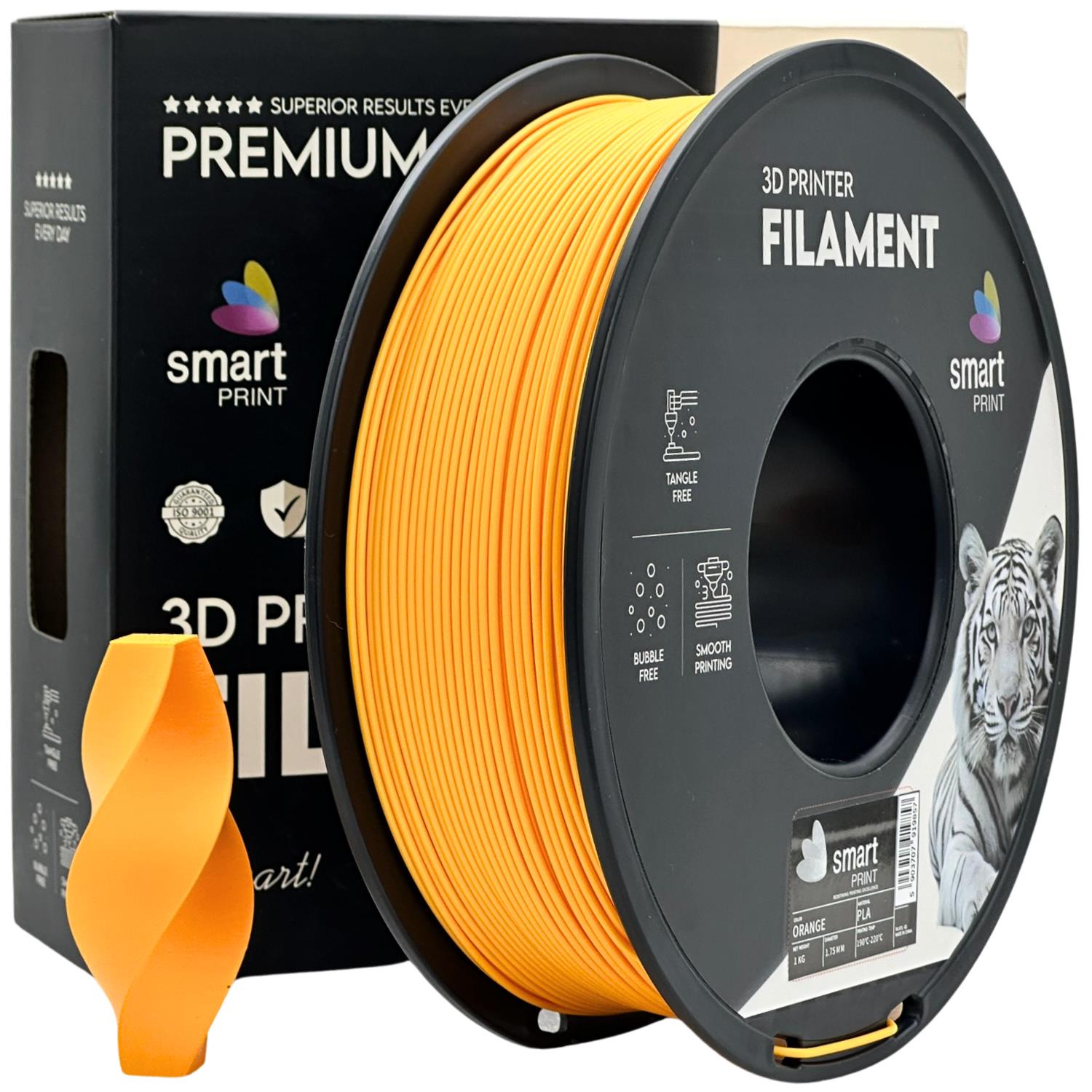 филамент за 3D принтери за принтери и печатащи устройства на 3D print Filament филамент за 3D принтери PLA orange 1кг. оранжев PLA orange, Smart. Ниски цени, прецизно изпълнение, високо качество.