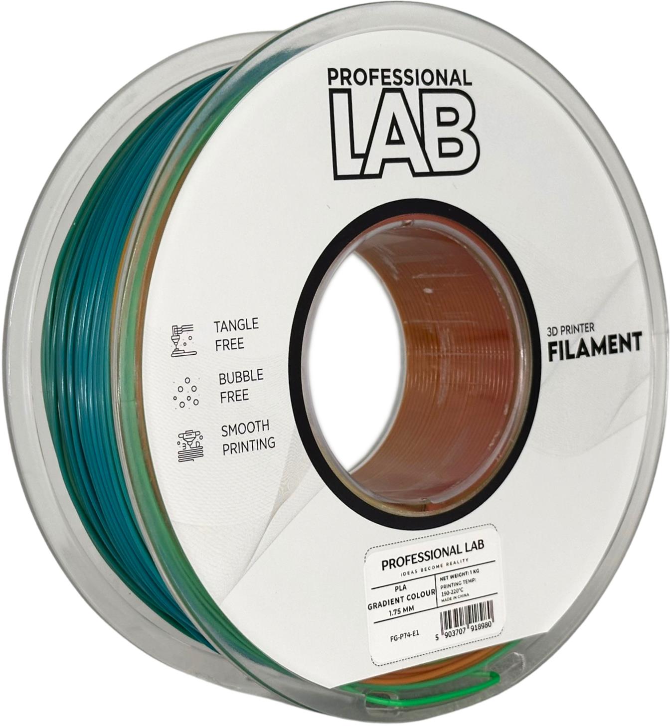 филамент за 3D принтери за принтери и печатащи устройства на 3D print Filament филамент за 3D принтери PLA gradient colour 1кг цветен PLA gradient colour, Smart. Ниски цени, прецизно изпълнение, високо качество.
