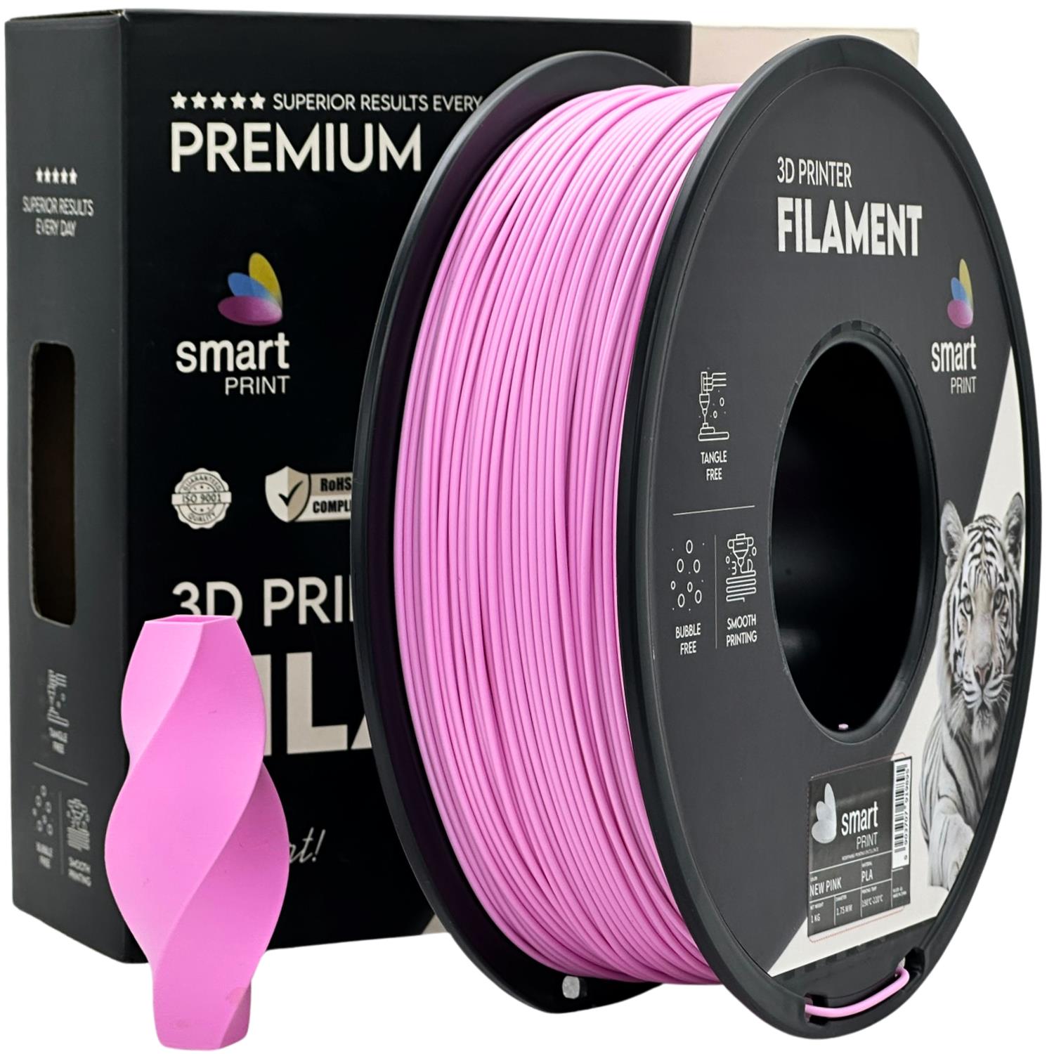 филамент за 3D принтери за принтери и печатащи устройства на 3D print Filament филамент за 3D принтери PLA new pink 1кг розов PLA new pink, Smart. Ниски цени, прецизно изпълнение, високо качество.