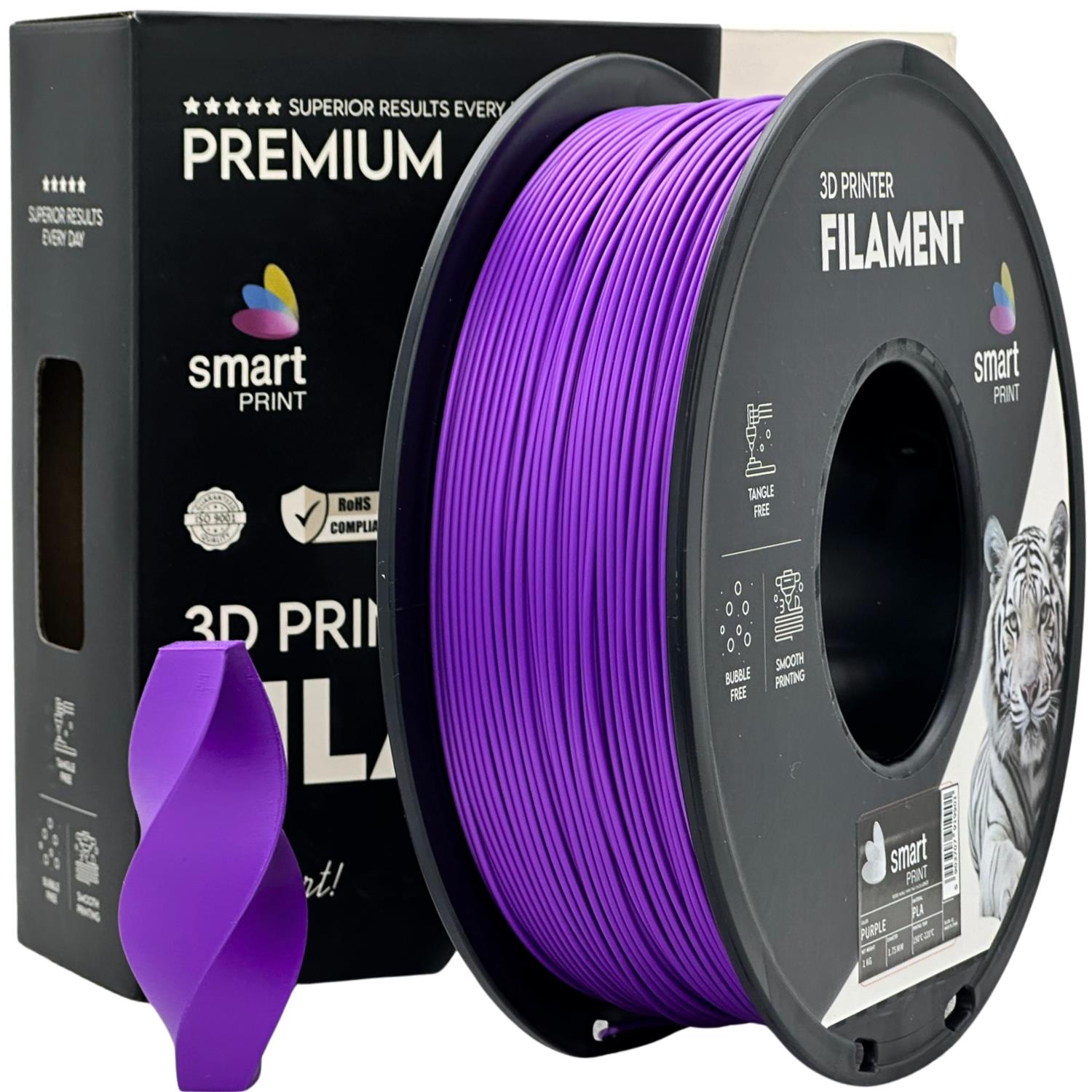 филамент за 3D принтери за принтери и печатащи устройства на 3D print Filament филамент за 3D принтери PLA purple 1кг пурпурен PLA purple, Smart. Ниски цени, прецизно изпълнение, високо качество.