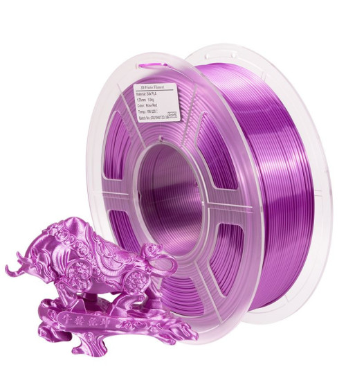 филамент за 3D принтери за принтери и печатащи устройства на 3D print Filament филамент за 3D принтери Silk PLA purple 1 кг. лилав Silk PLA purple, Smart. Ниски цени, прецизно изпълнение, високо качество.
