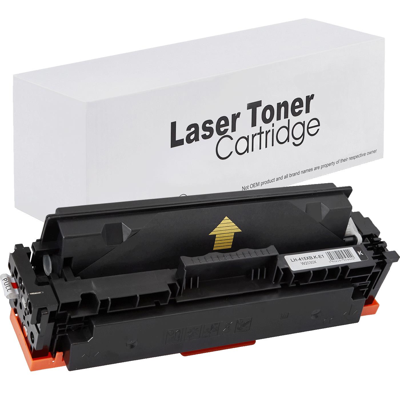 Съвместима тонер касета (без чип) за принтери и печатащи устройства на Hewlett Packard (HP) Color LaserJet Pro M454dw Toner HP-415XB.K | no chip | W2030X. Ниски цени, прецизно изпълнение, високо качество.