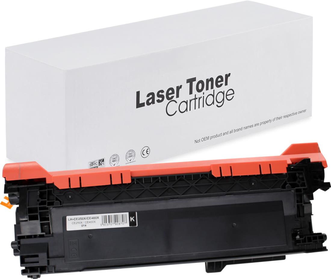 съвместима тонер касета за принтери и печатащи устройства на Hewlett Packard (HP) Color LaserJet CM3530FS MFP, Color LaserJet CM3530MFP, Color LaserJet CP3520 Series, Color LaserJet CP3525, Color LaserJet CP3525DN, Color LaserJet CP3525N, Color LaserJet CP3525X, Color LaserJet CP 3525DN, LaserJet Enterprise 500 Color M551 DN, LaserJet Enterprise 500 Color M551 N, LaserJet Enterprise 500 Color M551 XH, LaserJet Enterprise 500 Color M570 dn, LaserJet Enterprise 500 Color M570 dw, LaserJet Enterprise 500 Color M575 dn, LaserJet Enterprise 500 Color M575 f, Color flow MFP M575c, Color LaserJet CP3525, Color LaserJet CP3525n, Color LaserJet CP3525dn, Color LaserJet CP3525x, Color LaserJet CM3530 mfp, Color LaserJet CM3530fs mfp CE250X / CE400X. Ниски цени, прецизно изпълнение, високо качество.