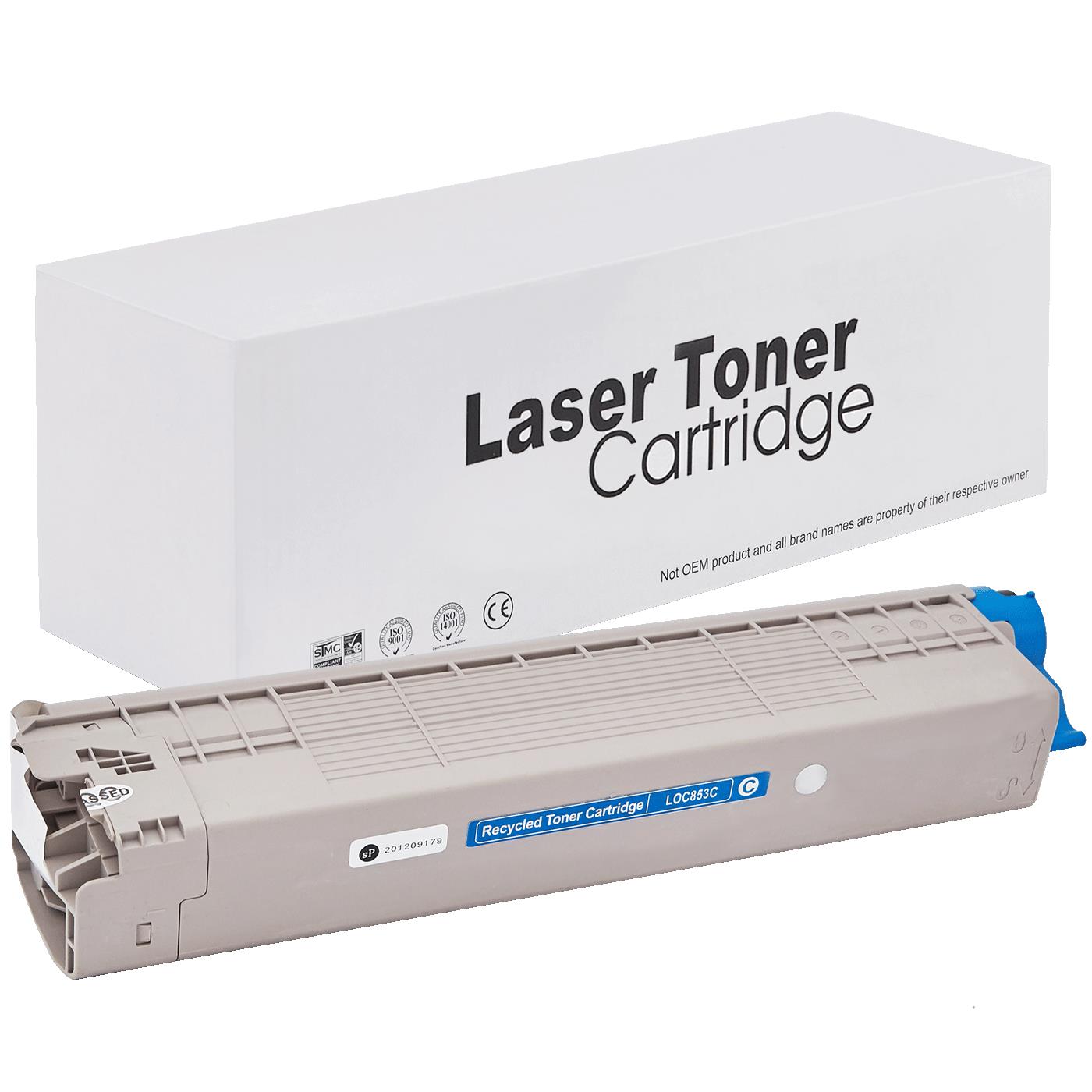 съвместима тонер касета за принтери и печатащи устройства на Oki Oki: MC853, MC873, ,  new new Toner OK-853C | rem. | 45862839. Ниски цени, прецизно изпълнение, високо качество.
