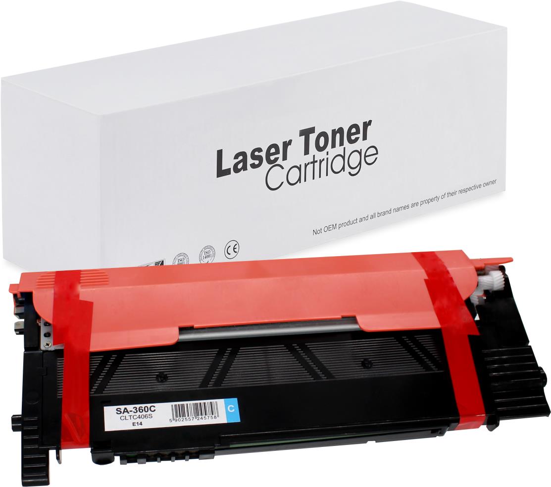 съвместима тонер касета за принтери и печатащи устройства на Samsung CLP 360 N Toner SA-360C | CLTC406S. Ниски цени, прецизно изпълнение, високо качество.
