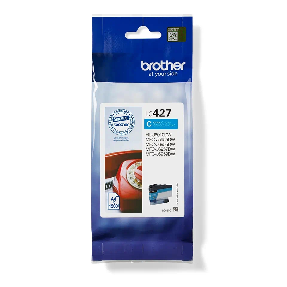 Оригинална мастилена касета за принтери и печатащи устройства на NNN Brother MFC J5955DW, Brother MFC J6955DW, Brother MFC J6957DW,  Brother LC-427C Оригинална мастилена касета. Ниски цени, прецизно изпълнение, високо качество.