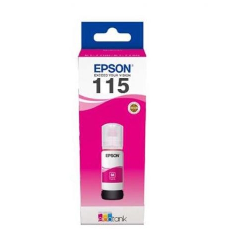 Оригинална мастилена касета (глава, патрон, мастилница) за принтери и печатащи устройства на Epson  Epson 115 EcoTank Оригинално мастило (магента). Ниски цени, прецизно изпълнение, високо качество.