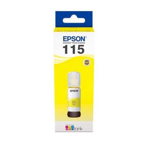 Оригинална мастилена касета (глава, патрон, мастилница) за принтери и печатащи устройства на Epson  Epson 115 EcoTank Оригинално мастило (жълт). Ниски цени, прецизно изпълнение, високо качество.