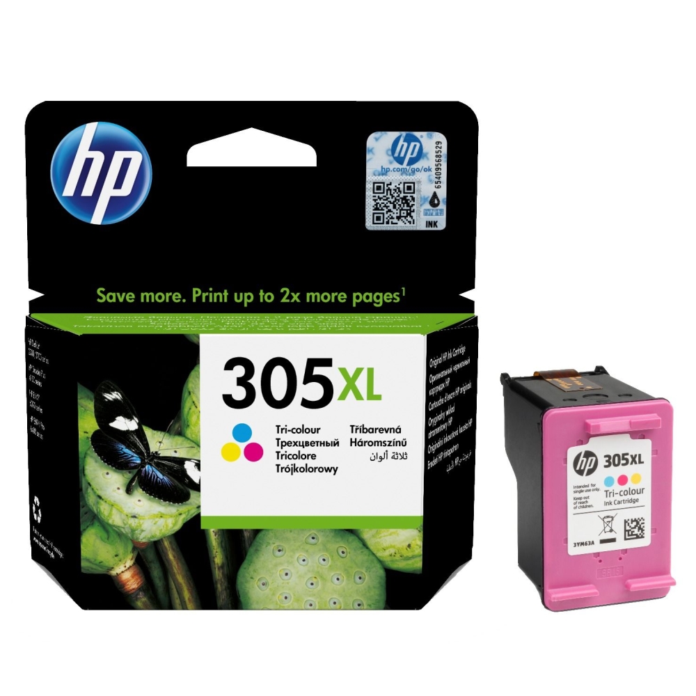 Оригинална мастилена касета (глава, патрон, мастилница) за принтери и печатащи устройства на Hewlett Packard (HP) 6022AiO 3YM63AE No 305XL Col. Ниски цени, прецизно изпълнение, високо качество.