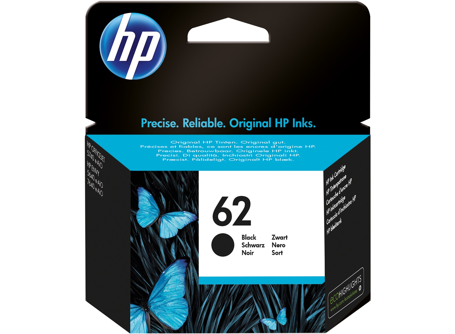 Оригинална мастилена касета (глава, патрон, мастилница) за принтери и печатащи устройства на Hewlett Packard (HP) OfficeJet 5740 C2P04AE No 62b. Ниски цени, прецизно изпълнение, високо качество.