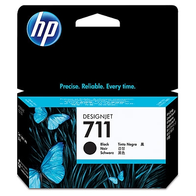 Оригинална мастилена касета (глава, патрон, мастилница) за принтери и печатащи устройства на Hewlett Packard (HP) Designjet T120 CZ129A No 711bk. Ниски цени, прецизно изпълнение, високо качество.
