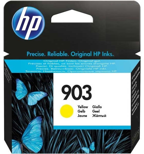 Оригинална мастилена касета (глава, патрон, мастилница) за принтери и печатащи устройства на Hewlett Packard (HP) 6970 T6L95AE no 903 Yellow. Ниски цени, прецизно изпълнение, високо качество.