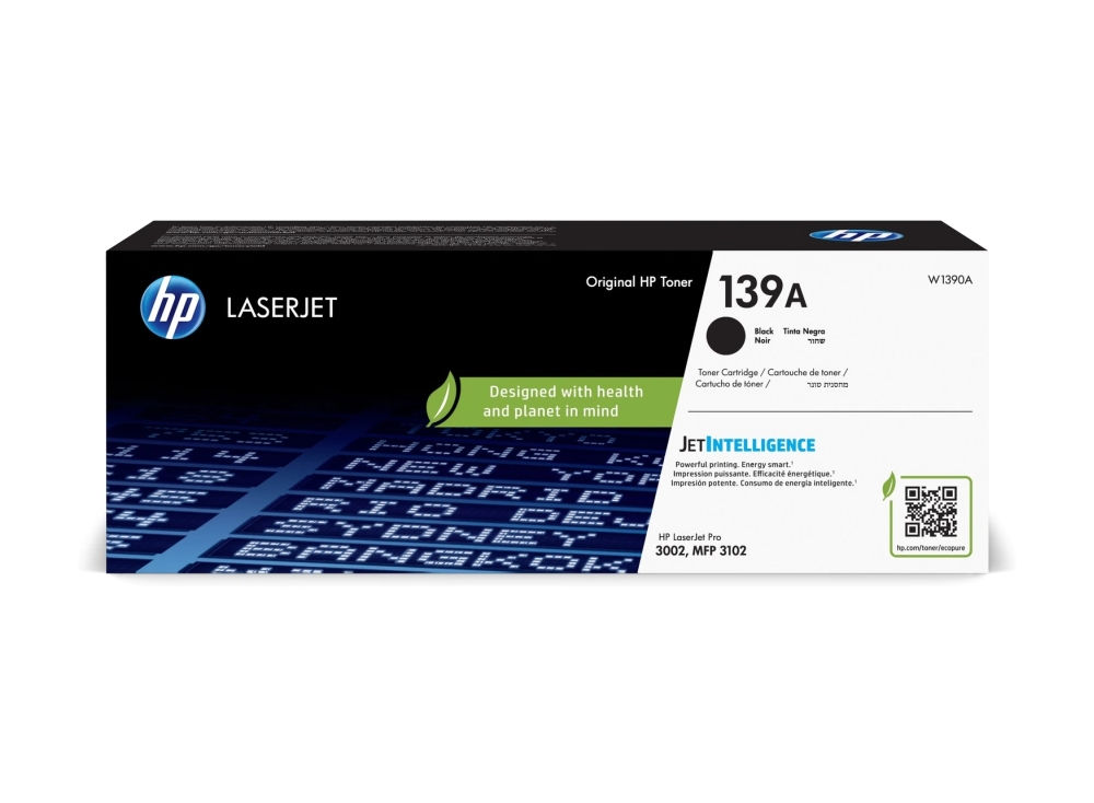 Оригинална тонер касета за принтери и печатащи устройства на NNN Hewlett Packard (HP) LaserJet Pro MFP 3102, Hewlett Packard (HP) LaserJet Pro 3002,  HP W1390A, 139A. Ниски цени, прецизно изпълнение, високо качество.