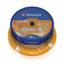 DVD за принтери и печатащи устройства на NNN  Verbatim DVD-R 4.7GB шпиндел (25) (43522). Ниски цени, прецизно изпълнение, високо качество.