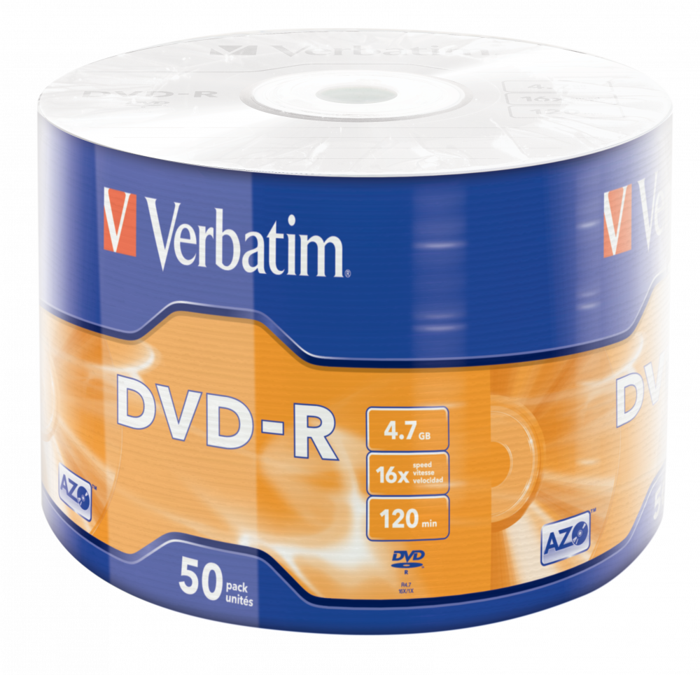 DVD за принтери и печатащи устройства на NNN  Verbatim DVD-R 4.7GB фолио (50) (43788). Ниски цени, прецизно изпълнение, високо качество.