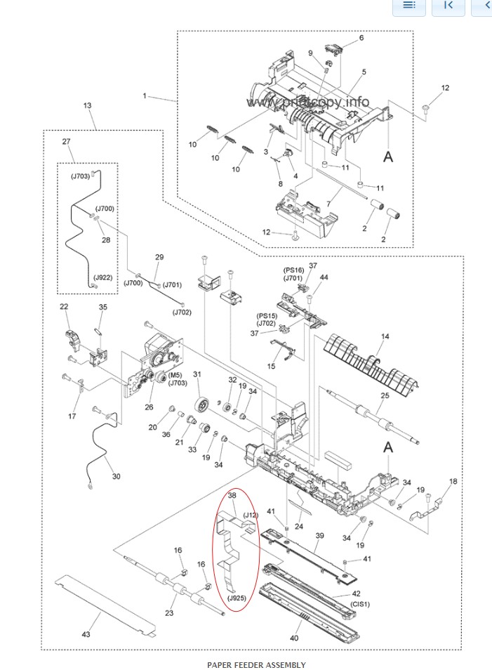Кабел лентов за принтери и печатащи устройства на NNN Canon  i-SENSYS MF421, Canon  i-SENSYS MF446, Canon  i-SENSYS MF445, Canon  i-SENSYS MF443,  Лентов кабел за Canon i-Sensys MF443/445(FK4-4059) ОЕМ . Ниски цени, прецизно изпълнение, високо качество.