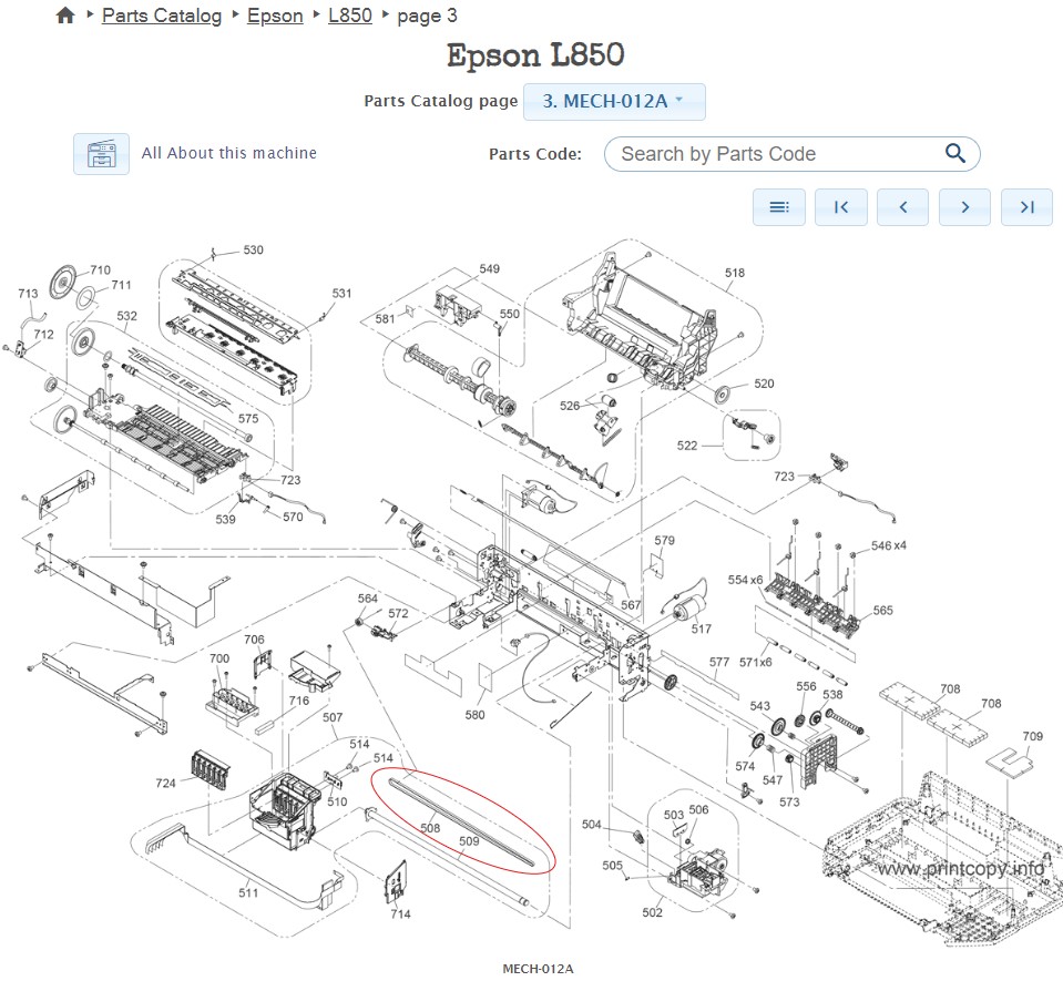 Разни части за принтери за принтери и печатащи устройства на NNN Epson L800, Epson L810, Epson L850, Epson L805,  Ангренажен ремък - Epson L850 (1551276) OEM. Ниски цени, прецизно изпълнение, високо качество.